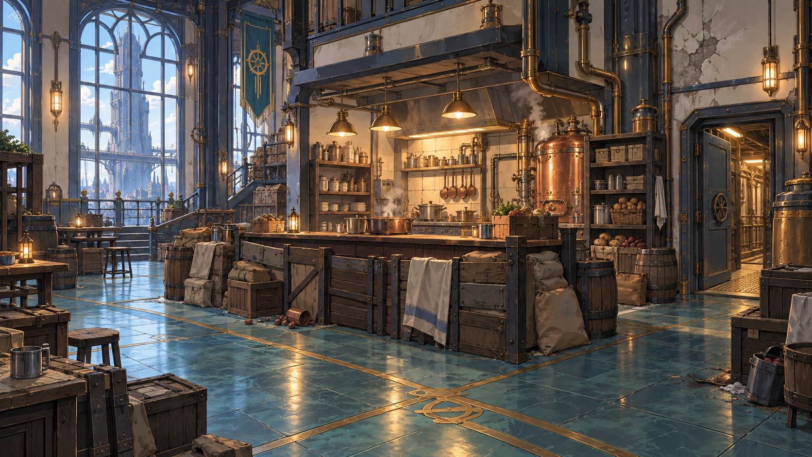 Пищевой пункт: концепт локации Meridian Falldown